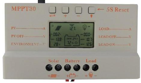 30 Amp MPPT solar charge controller with LCD