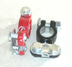 Pair of battery top post terminals