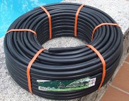 Black hosepipe to be used in a solar water heating system for a swimming pool - solar collector