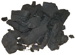 Charcoal - made by partially burning wood in an oxygen-poor atmosphere