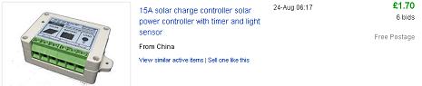 Cheap solar charge controller from China - 15 Amp 12V rated