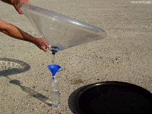 Emptying out water collected in a Watercone