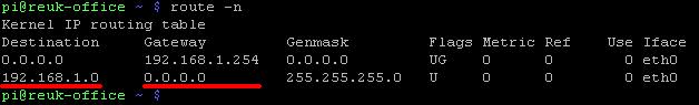 Getting network information from Raspberry Pi