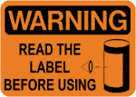 Danger hazard label
