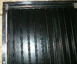 Heat resistant black paint used to cover the heat sink (solar collector) to maximise absorption