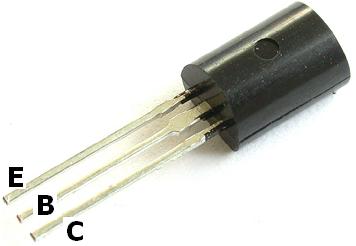 Labelled diagram of a typical transistor