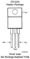 LM317T Voltage Regulator Chip Schematic