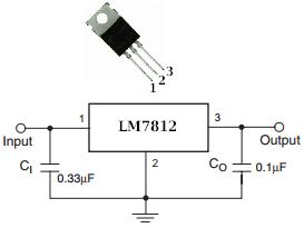 LM7812 12V linear voltage regulator