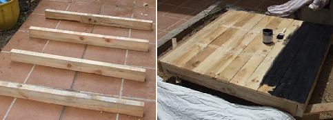 Turning the timber from pallets into a solar collector