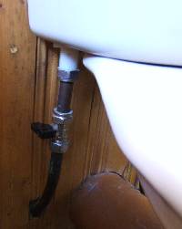 Rainwater toilet flush system - mains water inlet