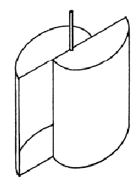 Plan of a Savonius type Vertical Axis Wind Turbine (VAWT)