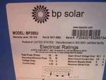 Label on the back of a Solar Panel