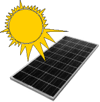 A solar panel under the sun's rays