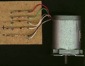 A stepper motor rectified simply using 4 diodes