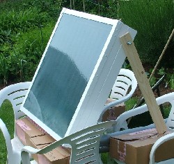 Testing the solar collector