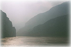 The Three Gorges before construction of the dam