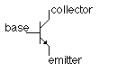 Schematic of an NPN transistor