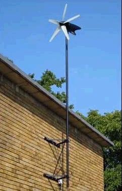 D400 wind turbine generated mounted to a wall