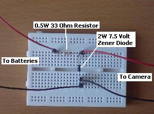 Zener diode voltage regulator circuit