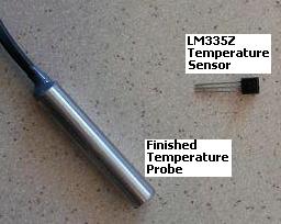 DIY waterproof temperature probe - stainless steel tubing, epoxy potting compound, and LM335Z temperature sensor