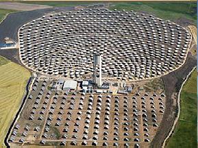 Concentrated Solar Tower and Mirrors. Seville, Spain