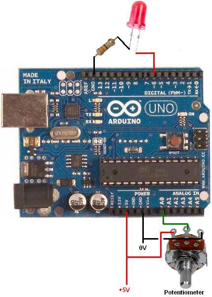 Arduino Uno - Simple LED Dimming Circuit with PWM