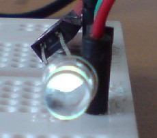 Base current barely lights the LED