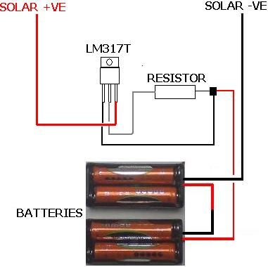 Battery   on Completed Solar Battery Charger With Lm317t Current Limiting Circuit