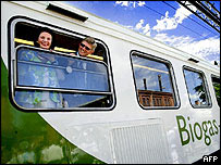 Biogas powered train in Sweden