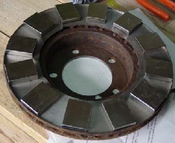 Rotor made from brake disc with 12 Neo magnets