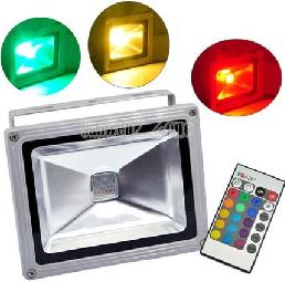 Remote control colour changing LED floodlight