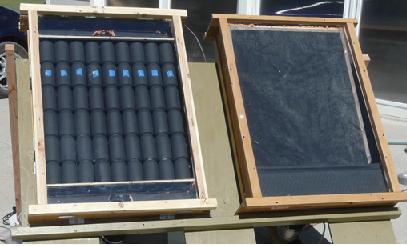 Comparing different types of solar air heater - drinks can versus screen collector