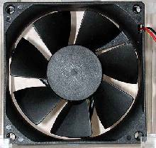 An example of the type of CPU fan which can be used to drive air through a solar heater