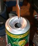 Drill holes in the bottom of all of the other cans