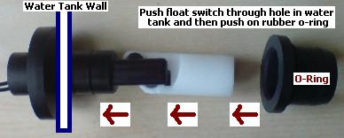 Installing a float switch through the side of a tank