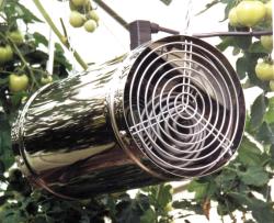 Greenhouse heater powered by mains electricity