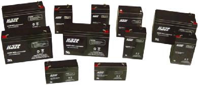 Haze range of lead acid batteries - 4V, 6V, and 12V