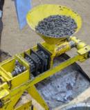 Jatropha seed press - extracting oil for biodiesel production.