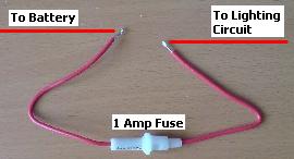 Suitable fuse used to protect lighting circuit
