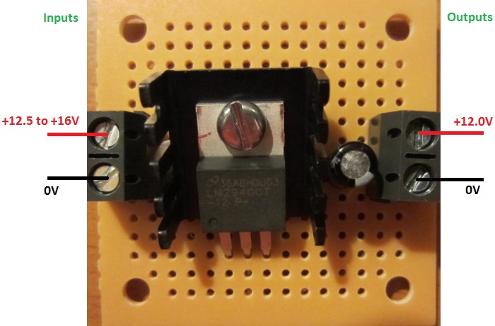 Connecting up the REUK 12 Volt DC voltage regulator
