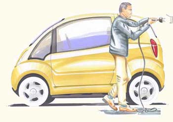 MiniCAT refuelling using onboard air compressor and standard mains power point