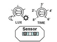 Adjust the LUX and time delay settings on the motion sensor light switch