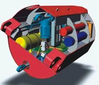 CAD impression inside a Pelamis section.