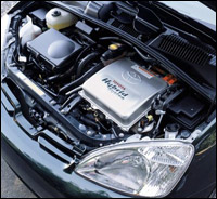 Toyota Prius hybrid car engine
