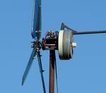 Three PVC Wind Turbine Blades in action