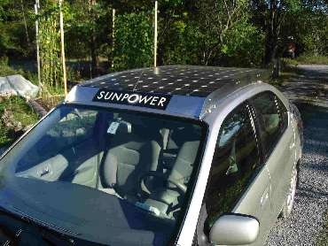 PV Solar Enhanced Prius Hybrid Car