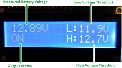 REUK low voltage disconnect display - labelled