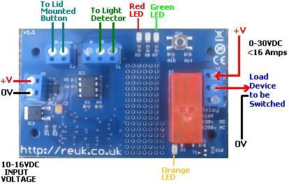 REUK Super LDR Dusk Dawn Controller - connection diagram for low voltage