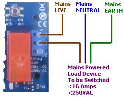 Switching a mains powered device with the REUK Super LDR Dusk Dawn Controller - connection diagram