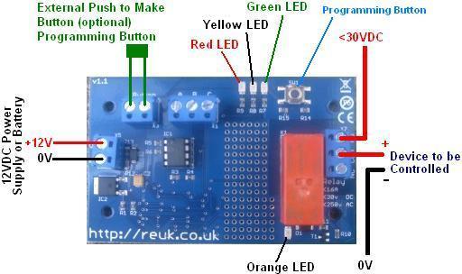 Connection diagram for the REUK Super Timer 2